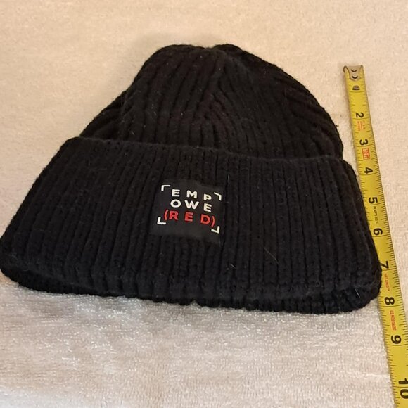 Unisex EMPOWERED Knit Watch Cap, Black - Picture 2 of 4